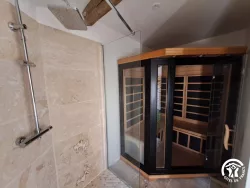 Cabine de sauna au Domaine des Hirondelles